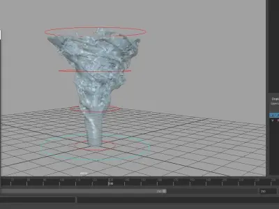 Animated Liquid Tornado 3D model