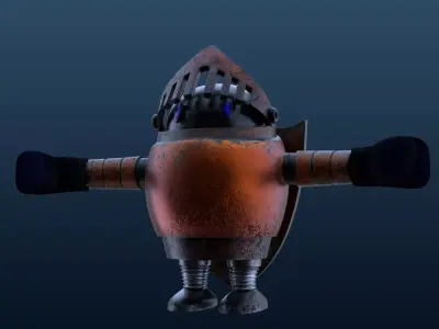 ROBOT knight in armour 3D model