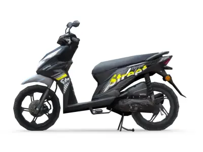 2019 Honda Beat Street Low-poly 3D model