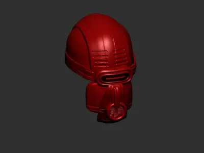 helmet high poly sculpt 3d printable  3D model 125