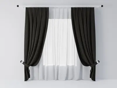 Curtains 03 collection 4 3D model