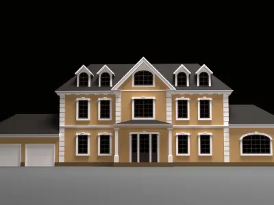 house in cartoon style Low-poly 3D model