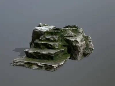 Altar Set of steps Low-poly 3D model