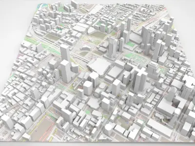 Cityscape Montreal Quebec Canada 3D model