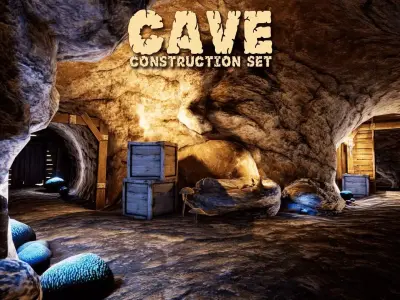 Cave Creator for UNREAL Low-poly 3D model