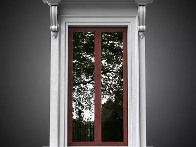 Classical window without pediment 3D model