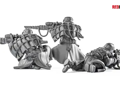 Death Squad - Snipers of the Imperial Force 3D print model