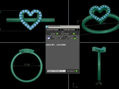 Women Ring 3D print model 46