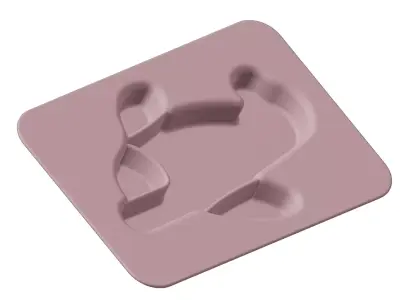 Plastic Kids Aeroplane Partition Plate 3D model