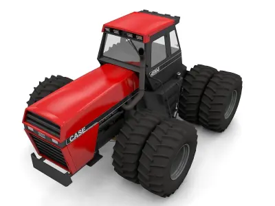 JI Case 4994 1984 Tractor Red Version 3D model