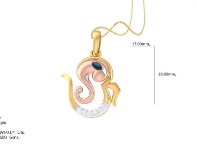 Spiritual Ganesha Pendant 3D print model