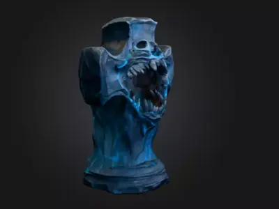 Cursed Obsidian Maw Low-poly 3D model