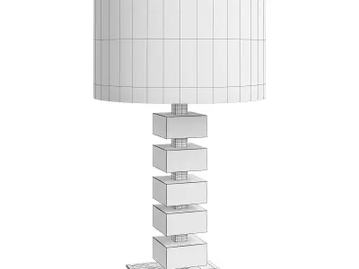 Lacquered Natural Brass Table Lamp Low-poly 3D model