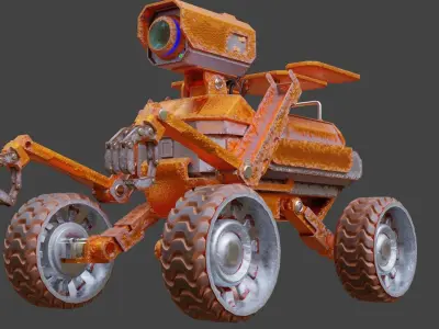 Mars Curiosity Rover Low-poly 3D model