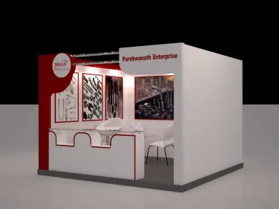 exhibition stall design 3D model