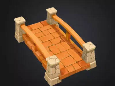 Stony Archway Low-poly 3D model