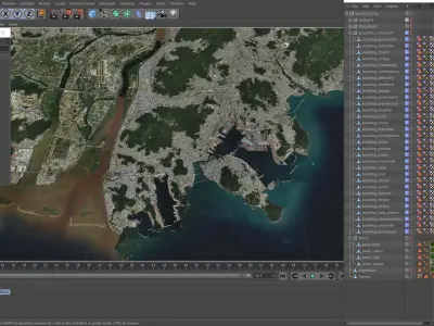 Busan South Korea Feb 2021 Low-poly 3D model Low-poly 3D model
