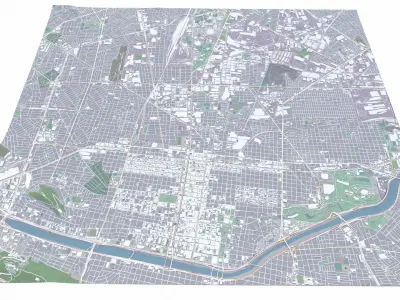 Cityscape Monterey Mexico 3D model