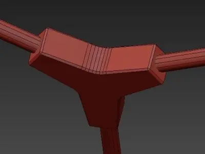 Globe Branching Glass Bubble Chandelier 3D model