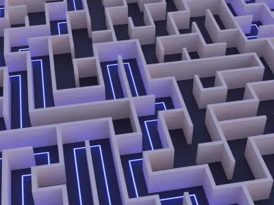 30 Mazes or labyrinths Low-poly 3D model