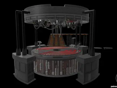 Star Wars Carbon Freezing Chamber Diorama for action figures 3D print model