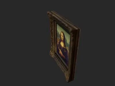 Mona Lisa Low-poly 3D model