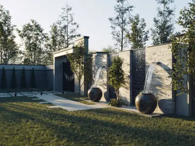 White Villa 3D model purchase