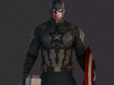 Captain America Steve Rogers from Avengers Endgame 3D model