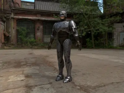 Robocop Low-poly 3D model