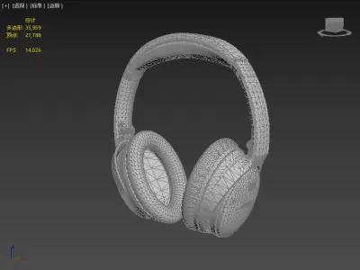 headset Low-poly 3D model