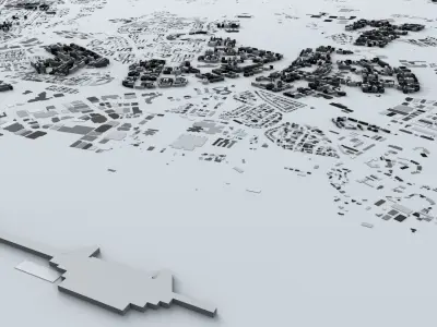 Singapore Streets and Buildings 3D model