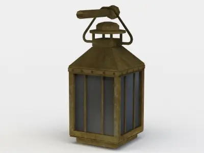 Lantern metal Low-poly 3D model