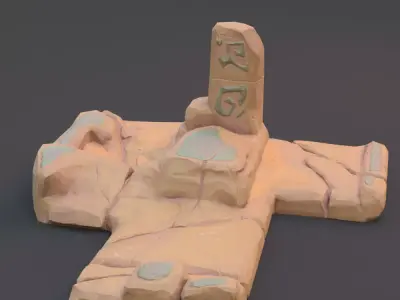 Stone plate 3D model
