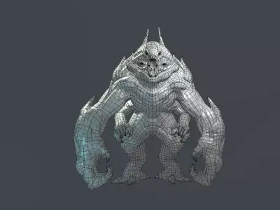 Alien Creature Low-poly 3D model order