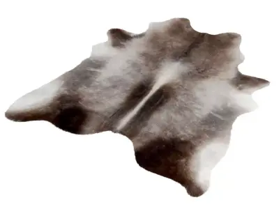 Dark Grey Cowhide Rug by Hudson Hides 3D model