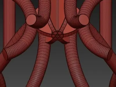 Classic chandelier 3D model 4