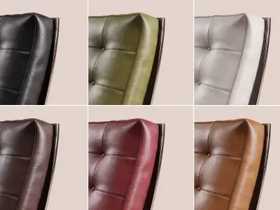 Barcelona 3d collection - chair - daybed - stool 3D model