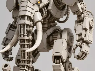 Model AI Generative Robot Elephan 3D model