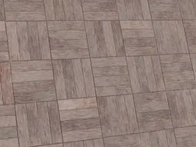 Vintage Basketweave Parquet Wood PBR Seamless Texture