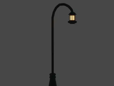 street lamp Low-poly 3D model 42