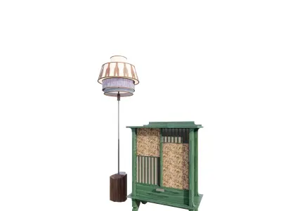 Cabinet And Lamp design 3D model