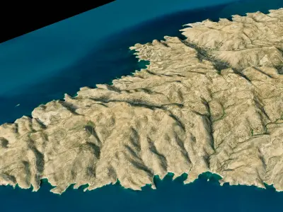 Kea Island full 3D model terrain 3D model