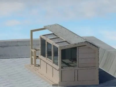 taxi shelter 3D model