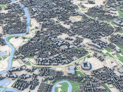 Glasgow City Scotland 3D model