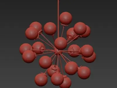 Bordeaux 18 Light Chandelier 3D model