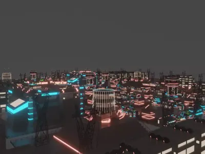 Low Poly City Pack Low-poly 3D model