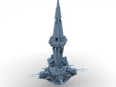 Sci fi Core crystal Shard 4 3D model