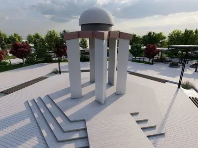 City park-Garden Park-landscape park 3D model