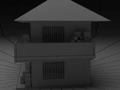 Mini basic house  Free low-poly 3D model