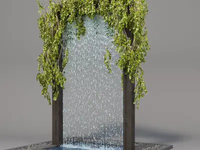 Arch With Ivy and Water 3D model